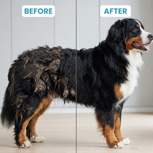 Poodle Grooming Comb - Metal Dematting Comb with Long & Short Stainless Steel Teeth for Removing Matted Hair & Knots, Safe and Gentle for Dogs & Cats - Thumbnail 6