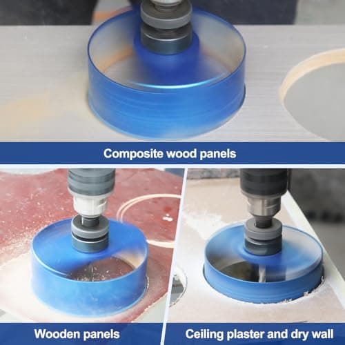 Recessed Light Carbide Grit Hole Saw 6-3/8" - BRSCHNITT Fast Cutting in Wood, MDF Drywall, Lath & Plaster, Hardi Board. - Thumbnail 5