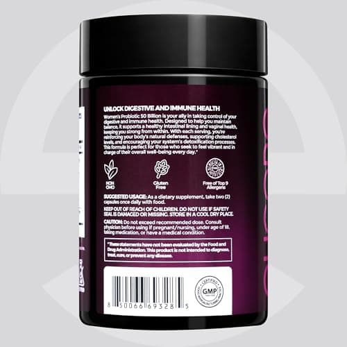 ELICORE Probiotics for Women 50 Billion CFU - Lactobacillus for Digestive & Vaginal Health - Non-GMO, Gluten-Free Blend with MAKTREK Bi-Pass Technology - Vaginal Probiotics - 60 Veg Capsules - Thumbnail 6