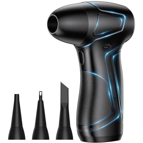 Compressed Air Duster 130,000 RPM, Electric Air Blower with Scroll Wheel Precision Speed Control, Storm-Level Turbo Airflow for Home Car PC Dust Cleaning, Cordless Rechargeable Portable Gadget for Men - Image 1