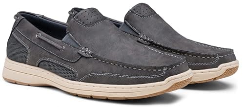 Vostey Men's Loafers & Slip-ons Casual Lightweight Boat Shoes Men(BMY3036A Grey 08) - Thumbnail 4