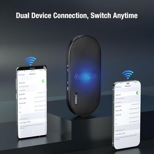 Sunitec Bluetooth Car Speaker Phone: Hands Free Calling Kits 6W in car Speakerphone for Safe Driving - Support Siri Google Assistant Voice Calls/Motion Auto ON Off - BC990P - Thumbnail 6