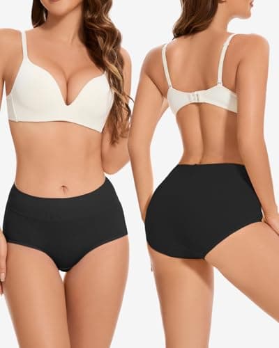 CleainKorte Womens Underwear Cotton Hipster Ladies Panties for Women Mid Rise Coverage Briefs Strech Breathable - 5 Pack - Thumbnail 2