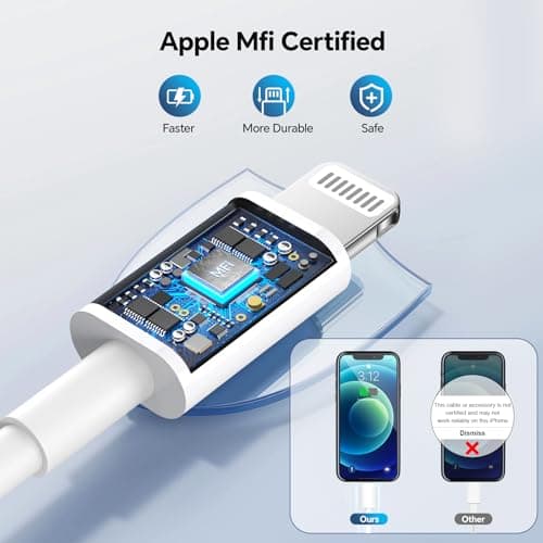 Compatible with Phone Charger 6/10Ft Fast Charging 2Pack 20W PD Fast Charger Type C Fast Charging Block & Fast Charger Cord Compatible with Phone 14/13/12/11 Pro/iPad/Pro Max/Plus/XS/XR/SE Charger - Thumbnail 4