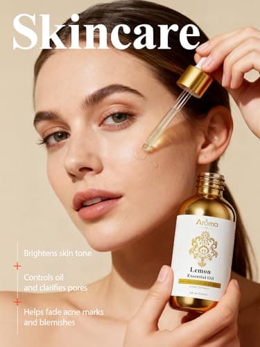 100% Pure Lemon Essential Oil 4 fl oz Thieves Oil Essential Oil - Essential Oils for Diffusers & Aromatherapy & Home Care Gifts for Women - Lemon Oil Essential Oil - Thumbnail 5