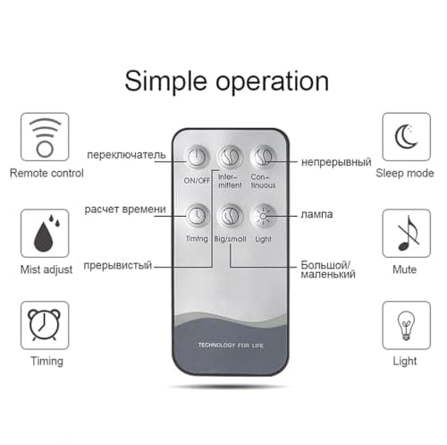 LSLCQW 500ml Essential Oil Diffuser with Remote Control, Premium Ultrasonic Aromatherapy Diffusers Scent Humidifier Vaporizer Auto-Off Timer for Large Room Home, Yellow (White) - Thumbnail 3