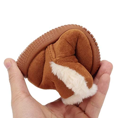 KEESKY 10 Toddler Snow Boot for Boys Girls Brown Suede Fur Lined Winter Warm Kids Footwear Shoes - Thumbnail 6