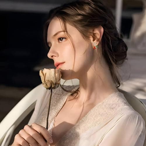 CUFELMU Easter Bunny Earrings for Women Crystal Rabbit Carrot Stud Earrings Animal Bunny Earrings for Holiday Party Gifts - Thumbnail 6