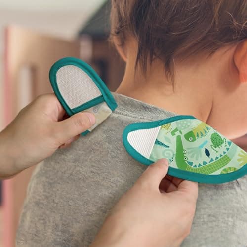 CIVARUA KIDS 3-Pack Waterproof Baby Bibs for Eating - Mess Proof Lightweight Toddler Feeding Bibs with Large Food Catcher, Food-Grade Baby Eating Essentials, Easy to Put On & Clean(Green Animals) - Thumbnail 3