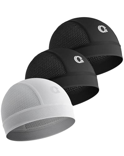 OCQOCQ 3 Pcs Cooling Skull Cap Breathable Mesh for Men Women Cycling Lightweight Quick-Dry Helmet Hard Hat Liner - Image 1