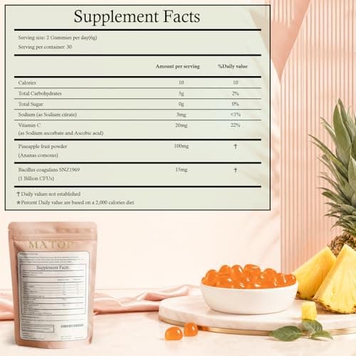 MATOP Premium Feminine Balance Gummies for Women - pH Balance Support & Vaginal Probiotic with Hawaiian Pineapple Flavor, Vegan, Gluten-Free – 60 Gummies (30 Servings) - Thumbnail 6