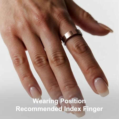 Vic Ring, Ultra-Light Titanium Smart Ring, 7-Day Battery Life, Fitness/Sleep/Stress Tracker for Women & Men, No APP Subscription Fees, IP68 Waterproof, iOS & Android Compatible (Rose Gold, 9) - Thumbnail 3