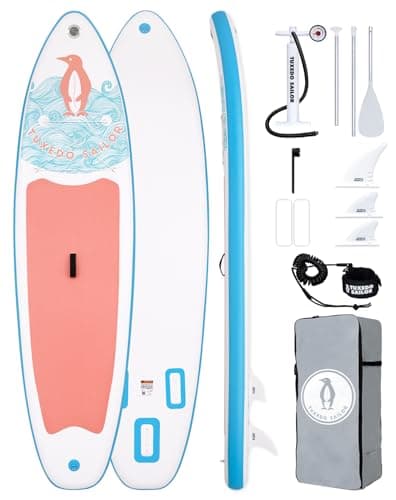 Tuxedo Sailor 10'6"×33"×6" Inflatable Stand Up Paddle Board with SUP Accessories, Anti-Slip EVA Deck and Large Fin, Paddle Boards for Adults & Youth of All Skill Levels - Image 1