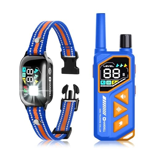 2-in-1 Dog Shock Collar and Bark Collar with Remote Control, Dog Training Collar Remote 3300FT, IPX7 Waterproof, Dog Shock Collar for Large Medium Small Size Dog, Dog Bark Collar with Flashing Light
