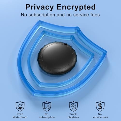 GPS Tracker for Vehicles with Magnetic Case Work with Find My (iOS Only)-No Monthly Fee Subscription No SIM Card Required, Waterproof,Real-Time GPS Tracking Devices or Cars, Trucks, Anti-Theft(Black) - Thumbnail 5