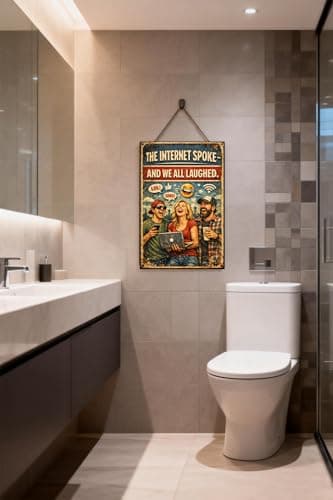 The Internet Spoke And We All Laughed Metal Tin Sign Funny Emoji LOL OMG Social Media Humor 8x12 Inch Iron Art Plaque Vintage Wall Decor - Thumbnail 4