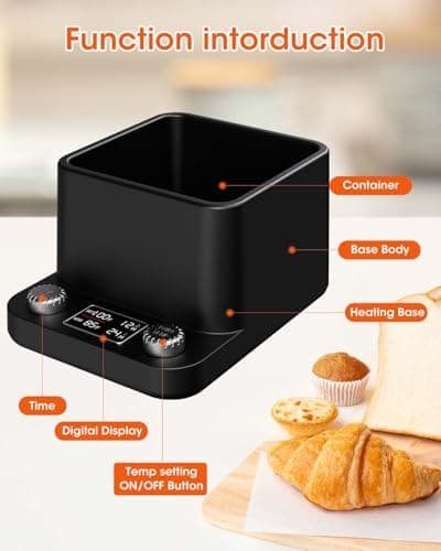MYMULIKE Sourdough Starter Warmer - Water Bath Warming with Timer and Precise 1°F Control (70-104°F), Even Heating, Improve Fermentation Success Rate, Ideal for Yeast Cultivation & Home Baking - Thumbnail 6
