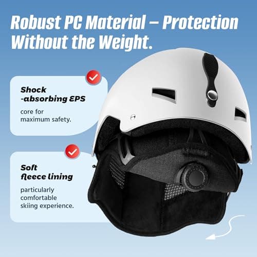 LUMDEER Ski Helmet, UV Protection Snowboard Helmet, Certified Ajustable Snow Sport Helmets for Men Women Skiing, Skating, Snowboarding - Thumbnail 2