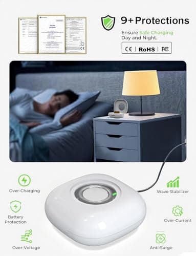 Wireless Charging Case for Oura Ring 4 Charger, 2000mAh Portable Travel Charging Station Fits All-Sized Ring Gen 4, Up to 30 Days Extra Battery Life (Official Charging Dock Not Included) - Thumbnail 4