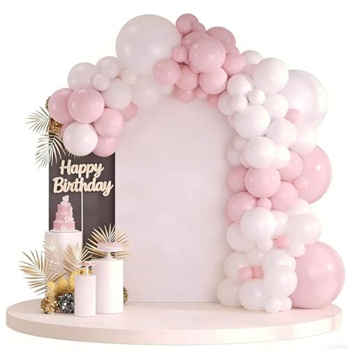 Spring Balloon Garland Arch Kit 160Pcs Pink White Latex Balloons for Baby in Bloom Baby Shower Wedding Bridal Shower Anniversary Birthday Party Decorations - Thumbnail 3