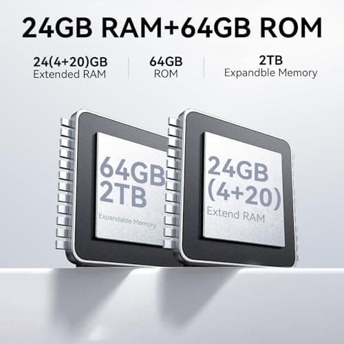 Android 16 Tablet 10.1 inch Tablet, Octa-Core Processor, 24GB RAM 64GB ROM 2TB Expandable, 1280x800 HD Touchscreen, GPS, WiFi, Dual Camera, Bluetooth, 6000mAh, Widevine L1 - Thumbnail 4