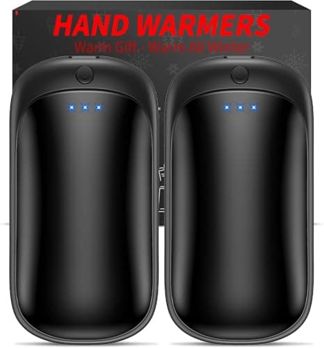 Lerat 2 Pack Hand Warmers Rechargeable, Portable Electric Hand Warmers Reusable, Portable Pocket Heater, Gifts for Christmas, Gifts for Men Women Kids, Hunting, Golf, Camping Accessories - Image 1