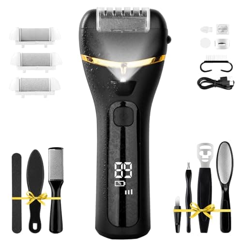 Electric Foot Callus Remover with 10000 RPM Motor and 3-Speed Settings, Foot Scraper Kit for Women’s Home Pedicure Foot File with Type-C Charging - Image 1