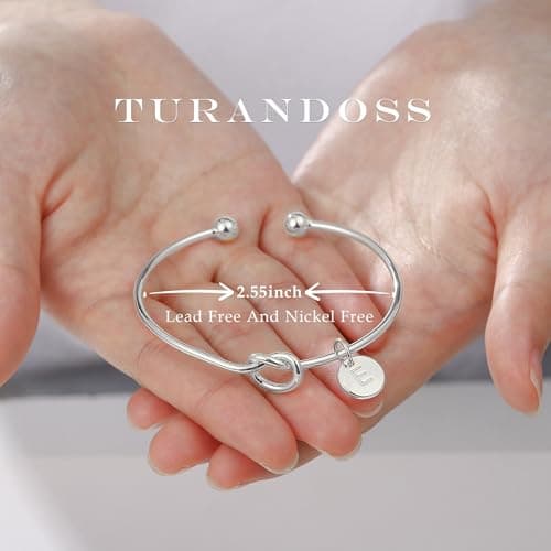 Turandoss Teen Girl Gifts Trendy Stuff - Birthday Gifts for 6 7 8 9 10 11 12 13 14 15 16 Year Old Girls Gifts, Teenage Tween Girl Gift, Initial C Bracelet Jewelry - Thumbnail 4