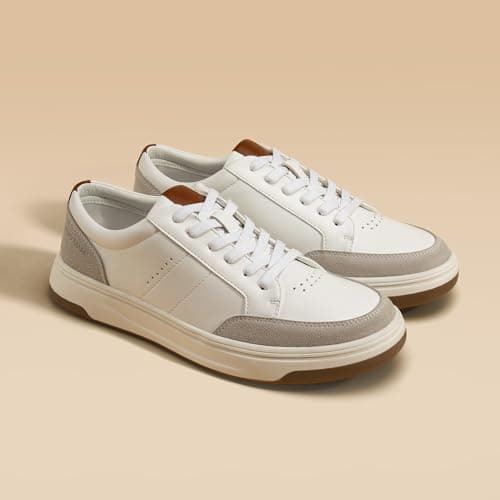 Bruno Marc Men's Casual Dress Sneaker Business Casual Shoes for Men Comfortable Lightweight Lace Up Fashion Sneakers,Size 10,White,SBFS2410M - Thumbnail 5