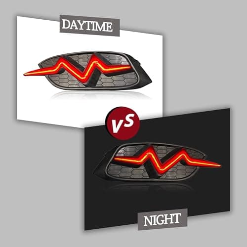 KYSLFZ LED Rear Bumper Light for Honda Civic 2016 2017 2018 2019 2020 2021 LX EX Touring Sedan Tail Bumper Reflector Light Brake Running Lights Sequential Flash Turn Signal Lamps,Black Lens - Thumbnail 6