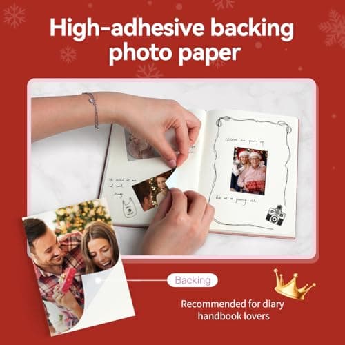 HPRT MT53 Mini Photo Printer with 50 Sheets Adhesive Paper, 2x3 Instant Portable Color Printer, Compatible with iOS & Android, Bluetooth Small Printer for Smartphones & iPhone - Thumbnail 4