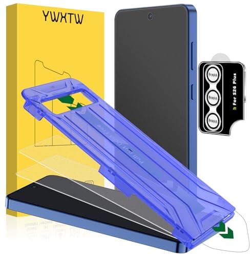 YWXTW 2 Pack Matte Screen Protector for Samsung Galaxy S26 Plus + 1 Set Camera Lens Protector, [Smooth as Silk] [Fingerprint Unlocking] Anti Glare Anti Fingerprint Tempered Glass Screen