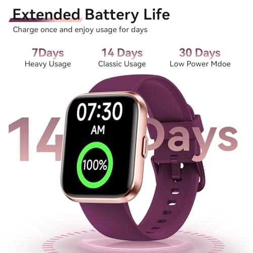 Smart Watches for Women, 1.85" HD Smart Watch for Android/iPhones (Make/Answer Calls), Fitness Tracker Watch with 24/7 Heart Rate Monitor, Sleep/Step Count Tracker, 120+ Sport Modes Pedometer Watch - Thumbnail 6