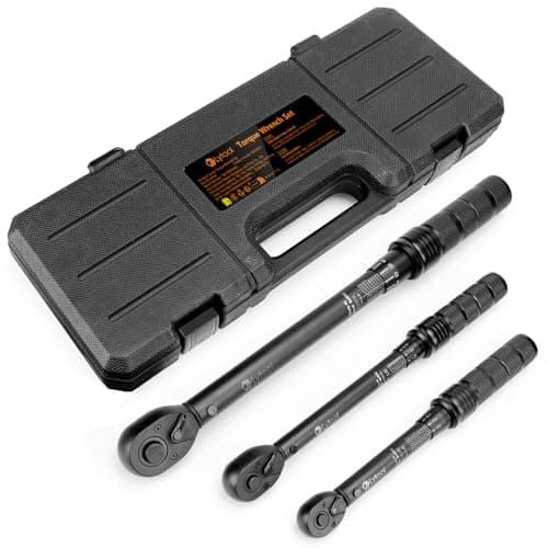 Lytool 3PCS Torque Wrench Set, 1/4 3/8 1/2 Drive Click Torque Wrenches, 10-220 in-lb, 5-45 ft-lb, 10-170 ft-lb, ±3% Accuracy, 72-Tooth Quick Release Ratchet for Bike Motorcycle Auto - Image 1