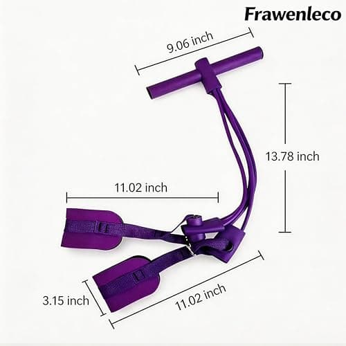 FRAWENLECO Fitness Resistance Bands with 4 Tube Pedal Ankle Puller, Elastic Yoga Pedal Stretch Band for Exercise, AB Training, Sit Up Equipment - Thumbnail 5
