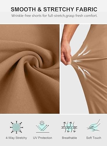 Soothfeel Men's Joggers with Zipper Pockets Golf Joggers Lightweight Sweatpants Athletic Workout Pants for Men Track 30" (Dark Khaki, S) - Thumbnail 5