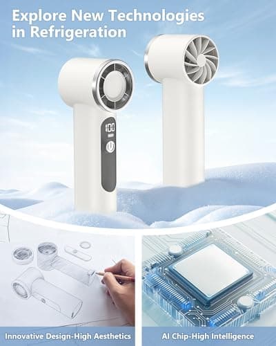 AGEYOU Portable Handheld Fan,4000mAh Rechargeable Turbo Personal Mini Fan,Pocket Design for Travel,Concerts,Sports Games,Camping,Hiking,Best Gifts for Women in Summer - Thumbnail 5