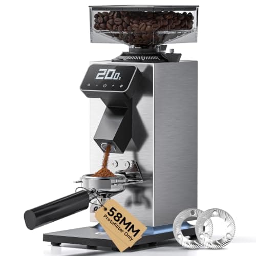 AMZCHEF Commercial Flat Burr Espresso Bean Grinder for Coffee Types - Image 1