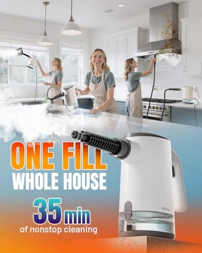 Handheld Steam Cleaner for Home, 3s Instant Heat Pressurized Steamer with 650ML Long-Lasting Tank – Lightweight Portable for Kitchen, Grout, Pet Stains, Couch, Car, Bathroom, Tile, Oven, BBQ Grill - Thumbnail 5