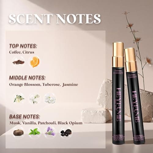 Pheromones Perfumes for Women Mini: Eau De Parfum Inspired By B-LACK O-Pium- Premium Amber Vanilla Sent Blend - Long Lasting Travel Size Pen Spray 0.41 fl for Female Made in USA - Thumbnail 2