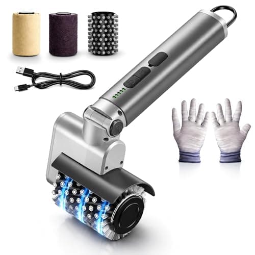 Upgraded Cordless Electric Grill Brush, Electric Grill Cleaner for Outdoor Grill & Electric BBQ Grill Brush with Powerful Motor, Rechargeable, Adjustable Angle – Perfect for Removing Burnt-On Grease
