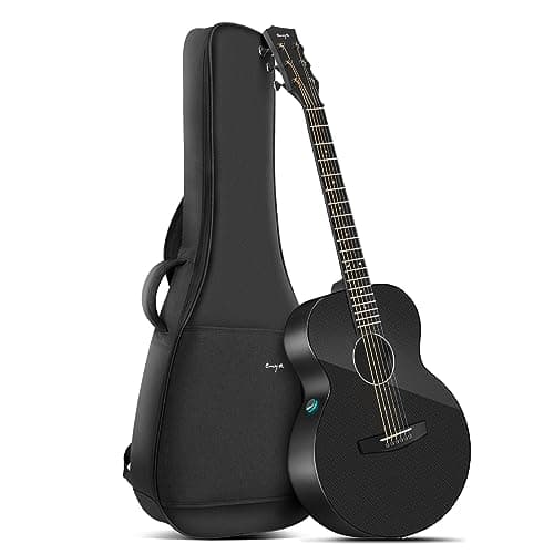 Enya Acoustic-Electric Guitar X3 Pro Mini Carbon Fiber Travel Guitar - 36" 3/4 Size with Built-in Effects & Wireless Speaker, Includes Gig Bag & Cables - Ideal for Professional & Stage Performance - Image 1