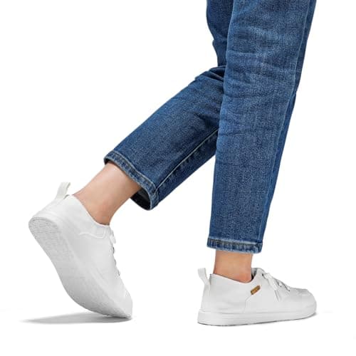 STQ Slip on Sneakers for Women Casual Shoes Canvas Tennis Classic Shoes Machine Washable White Monstera Size 7 - Thumbnail 2