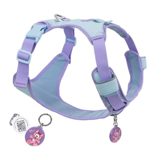 Escape-Proof No Pull Dog Harness for Small Dogs & Puppies, Lightweight Adjustable Vest with Front & Back Clip, Pocket & Reflective Soft Fabric for Safe Walking & Running with ID Tag, Blue - Image 1