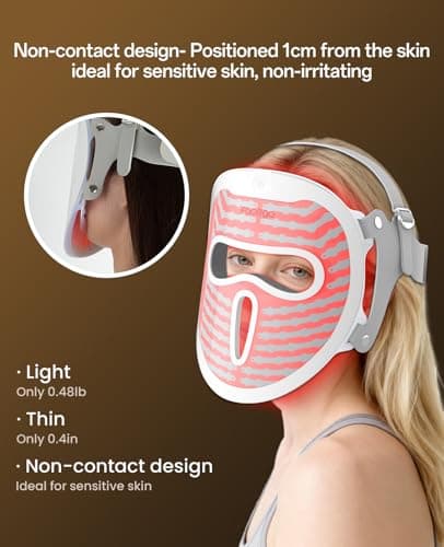 Facego Red Light Mask for Face, 7+1 Colors Red Light Face Mask, Cordless Red-Light Facial Mask Non-Skin Contact, Rechargeable Skincare at Home & Travel - Thumbnail 6