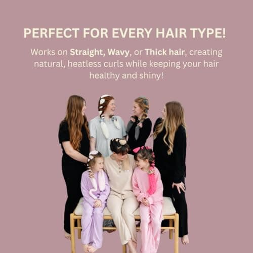 BlairCo Unicorn French Braid Heatless Hair Curler – Handmade Sherpa No Heat Curling Headband for Side Sleepers – Soft Washable Curl Separator for Short to Long Hair – Overnight Curl Rod – Black - Thumbnail 3