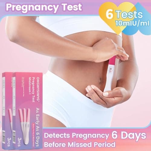 OMGWYSIWYG Pregnancy Test Early HCG Detection Sticks Over 99% Accuracy Home Pregnancy Test Individually Packed (6 Counts) - Thumbnail 2