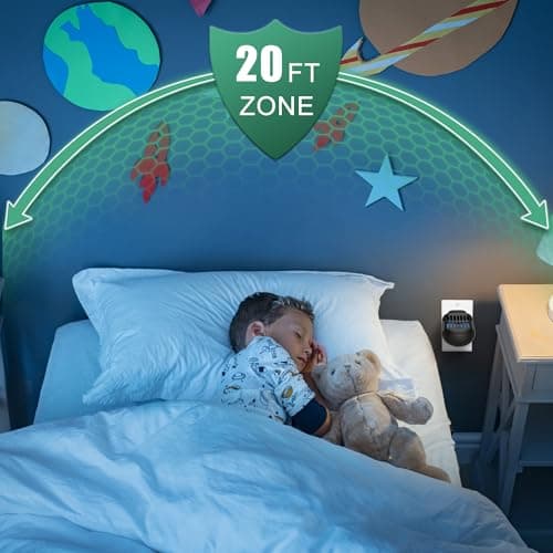 Simashts Mosquito Repeller, Electronic Mosquito Repellent Plug in Indoor Use, No Candles or Flames,DEET-Free, for Home, Bedroom, Office, Kitchen (Black) - Thumbnail 2