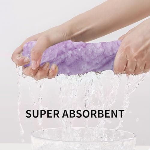 NALIVO Extra Large Bath Towel Set of 6 (40"x80"),Oversized Bath Sheet Super Soft Highly Absorbent Microfibers Quick Dry Luxury Shower Towel for Bathroom Spa Gym Hotel Yoga (Lavender, 6Piece) - Thumbnail 6