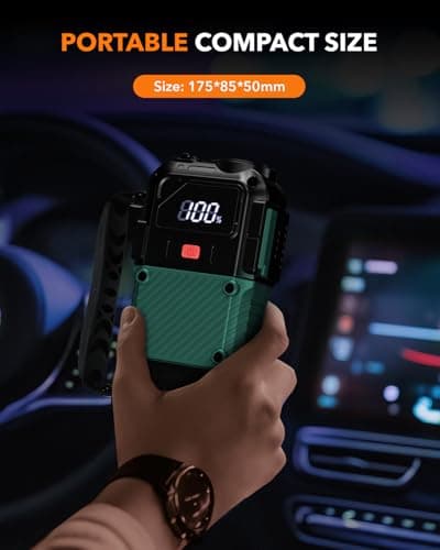 Portable Car Battery Jump Starter, 3000A - 12V Portable Jump Box for 6.0L Diesel & 8.0L Gas, Compact Battery Jump Pack, Extended Smart Jumper Cables Equipped, USB Outputs, and Lights - Thumbnail 6